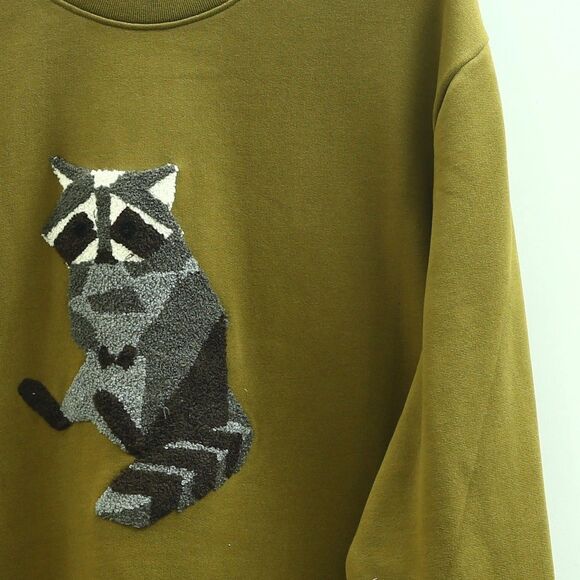 BONOBOS Critter Supersoft Fleece Crew Sweater Embroidered Long Sleeve M 283635 - Picture 3 of 6